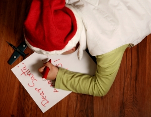 Kind schreibt Brief an Santa