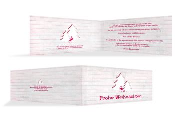 Grußkarte Elchenwald Lilarosa 215x105mm