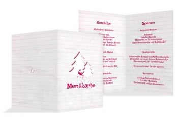 Menükarte Elchenwald Lilarosa 148x210mm