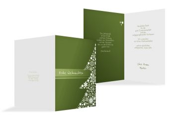 Weihnachtskarte Sternenbaum DunkelGrasGrün 105x148mm