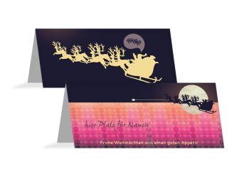 Tischkarte Ho Ho Ho Pink 100x44mm