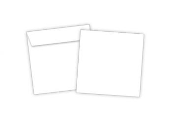 Umschlag Quadratisch weiß Weiß 