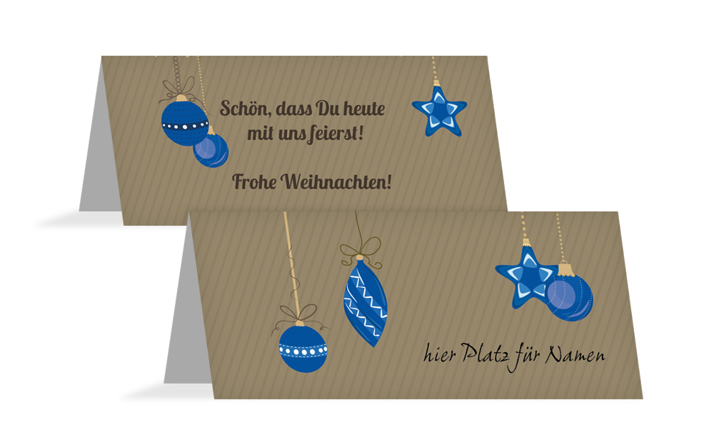 Tischkarten für Weihnachten online gestalten und bestellen